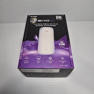 D-Link DAP-X1860 WI-FI 6 AX1800 802.11AX Mesh Range Extender Wifi Booster - Picture 1 of 6