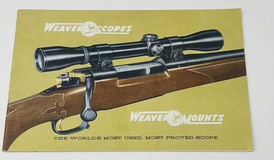1960 Weaver Scopes Mounts Firearm Gun Shotgun Rifle Catalog - Image 1 of 4