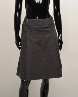 Weekend Max Mara Gray Wool Blend A-line Skirt Size US 8 - Image 1 of 4