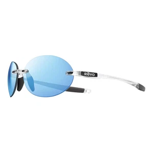 Revo Descend O Sunglasses RE1168 09 Men’s Crystal Rimless Polarized ITALY NEW - Picture 1 of 5
