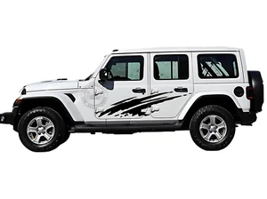 Mud Splash Stripe Graphics Sticker For Jeep Wrangler Rubicon Side Door Decals - Picture 1 of 9