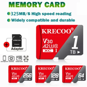 Micro SD Card Memory Card Class 10 64GB 128GB 256GB 1TB U3 4K High Speed C10 - Picture 1 of 20