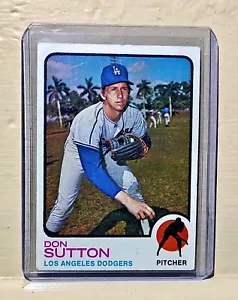 Don Sutton 1973 Topps MLB #10 Baseball Card Los Angeles Dodgers - Picture 1 of 2