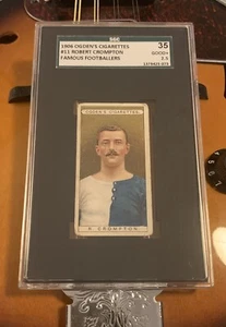 1906 Ogdens Football (calcio) #11 Robert Crompton calciatori famosi SGC 2,5 VINTAGE - Foto 1 di 3
