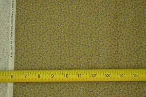 35" Long x 44", Calico on Golden-Brown Quilt Cotton, Spectrix/Anderson, M6551 - Picture 1 of 6