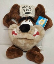 TAZ Tasmanian Devil  Plush Stuffed DANGER TNT Ace Warner Bros. 14" W/ TAGS