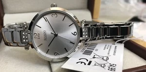 Rivado Damenuhr Edelstahl 12 Zirkonia-Kristalle 30mm Schmuckuhr Fashionuhr - Picture 1 of 3