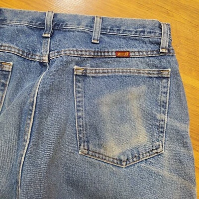 Rustler Denim Jeans Men's 36x30 Relaxed Distressed Whiskered Paint Stains Grunge - Image 1 of 4