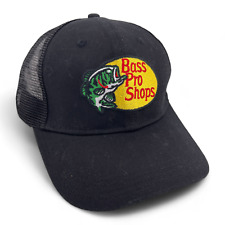 Bass Pro Shops Classic Logo Vintage Style Black Adjustable Trucker Mesh Hat Cap