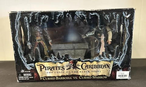 NECA Pirates Of The Caribbean 6 Inch Cursed Figure Set Barbossa vs Sparrow NEW Cover