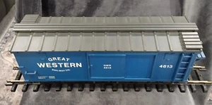 G-Scale HANDMADE WOOD Great Western # 4613 Boxcar - Movable Doors on All Sides - Picture 1 of 11