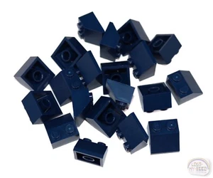 LEGO Classic - 20 x 45 Degree Slope Brick - 2 x 2 - Dk Blue - New - (3039) - Picture 1 of 4