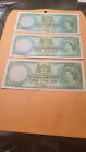 3 jamaica Fiji banknotes 1957. 1961 (rare) and 1965 1961 is Vf/Xf and other Xf