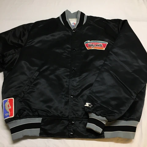 MINT Vtg 80s 90s Starter San Antonio Spurs Made In USA Satin Varsity Jacket XXL Cover