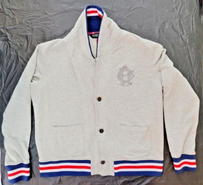 Brookyln's Own Rocawear Mens Varsity Track Bomber Button Jacket Gray Size 2XL - Image 1 of 4