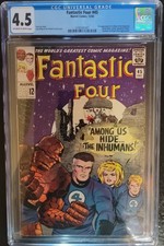 Fantastic Four 45 CGC 4.5 OW/W Silver Age Key Marvel Comic 1st Inhumans 🔥🔥🔥