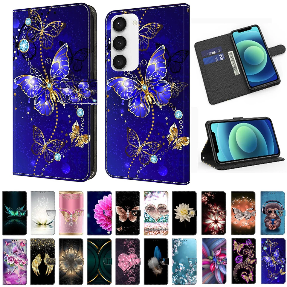 Painted Leather Case For Samsung Galaxy S25 Ultra S25 S25+ Wallet Flip Cover - Image 1 of 4