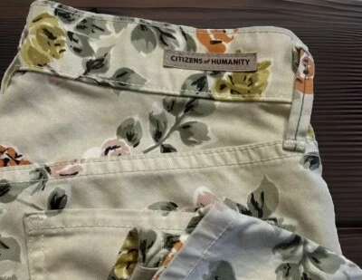 Women’s citizens of humanity COH Mandy high waist retro slim Jeans Sz 25 Floral - Image 1 of 4