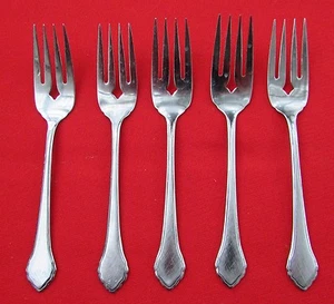 SUMMER MIST LIMELIGHT CASSANDRA 5 Salad Forks Rogers Oneida Stainless Flatware - Bild 1 von 8