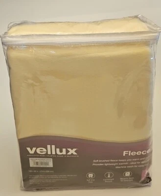 New The Original Vellux Fleece Blanket King 109X90 In Soft Warm WINTER WHITE  - Image 1 of 4