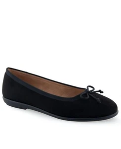 Aerosoles Women's Homebet Ballet Flat, Black Suede, Size 6M, New - Picture 1 of 10