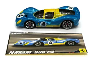 Hot Wheels Ferrari Racer FERRARI 330 P4 BLUE/YELLOW #4 diecast car model loose - Picture 1 of 7