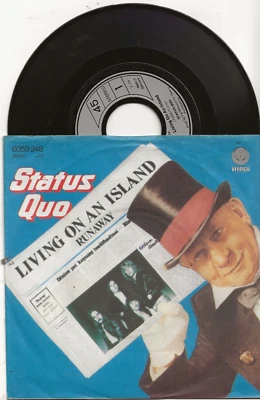STATUS QUO LIVING ON AN ISLAND ORIGINAL SINGLE FROM GERMANY, DIFF. PIC, MINT - Image 1 of 2