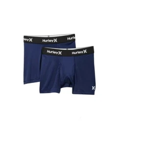 Hurley Big Boys One and Only Basic Boxer Briefs 2 Pack Navy Size S - Picture 1 of 1
