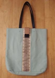 Loeffler Randall Mint Green Tote Leather Large Shoulder Bag - Picture 1 of 7