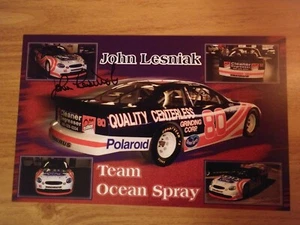 1998 AUTOGRAPHED SIGNED John Lesniak Team Ocean Spray Promo Hero Card Postcard - Picture 1 of 3