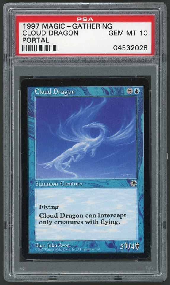 1997 MTG Magic the Gathering Portal Cloud Dragon PSA 10 Gaming Card TCG - Image 1 of 2