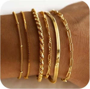 Delicadas pulseras de plata para mujer de moda, conjunto de joyas de plata de ley 925 para Wo - Imagen 1 de 19
