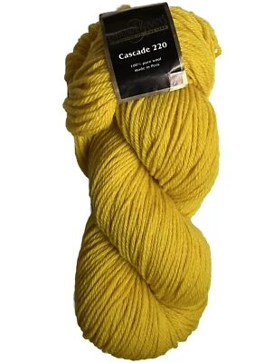 Cascade Yarns CASCADE 220 100% Pure New Wool NEON YELLOW #7828, 3.5 oz. - Image 1 of 4