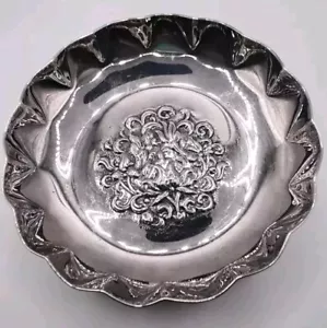 Lambidis Original Silver Plated Greece Tri-Footed Ornate Bowl 8.5 Inch Diameter - Picture 1 of 20