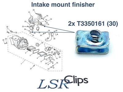 2x Triumph Street CUP airbox intake captive nut 5mm T3350161 speed clip u nut - Image 1 of 4