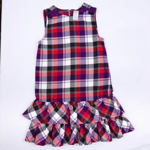 Gymboree Plaid purple red girls size 8 dress Ruffles, 2011 Season Jumper - Picture 1 of 5