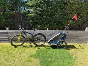 Thule Chariot Cross 1 Child Bike Trailer - Majolica Blue - Picture 1 of 7