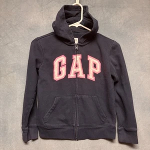 Vintage GAP Zip Up Hoodie Blockcore Skater Preppy Cozy Comfy Patches Logo Youth - Picture 1 of 9