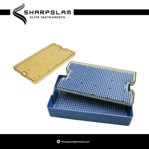 Doppelschicht Dental Sterilisation Tablett Etui mit Silikonmatte Desinfektionsbox - Bild 1 von 6