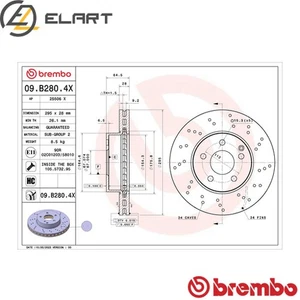2x BRAKE DISC 09.B280.4X FOR MERCEDES-BENZ E-CLASS/Convertible/T-Model SLC 2.5L - Picture 1 of 9