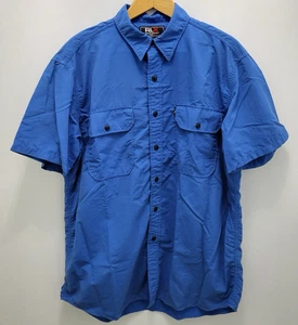 RLX Polo Sport Pesca Camicia Uomo L Blu Nylon Manica Corta Ventilata Traspirante Y2K - Foto 1 di 9