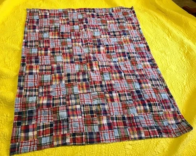 Baby Quilted Blanket Americana Theme Preppy Handmade "Pieces Of The Heart " - Image 1 of 4