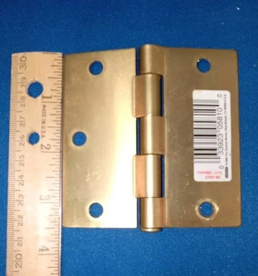 New Unboxed 3½" Brass Colored Steel Door Hinges - pn 08-3022 - several available - Image 1 of 3
