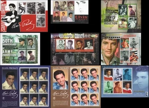 various MNH 9X Elvis souvenir sheets, Antigua to Tanzania - Picture 1 of 1