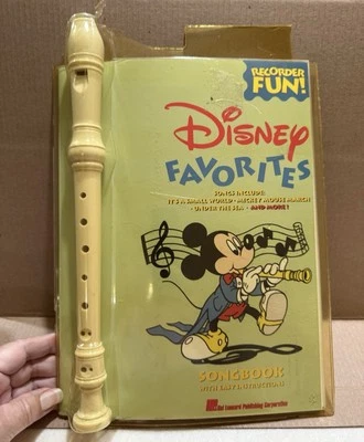 A VINTAGE DISNEY -Musical Recorder Instrument w/Sheet Music NIP - Image 1 of 2