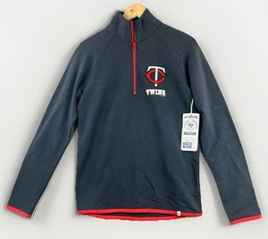 MLB Minnesota Twins '47 Brand Women's Sz Med 1/4 Zip Baseball Fan Sweatshirt NWT - Picture 1 of 10