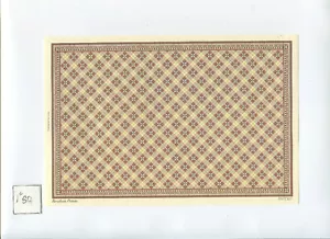 Floor w/ border HVT307 wallpaper Half Scale 1/24 Scale 1pc dollhouse. - Picture 1 of 1