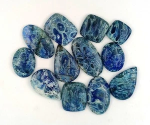 Natural Blue Plume Root Agate Cabochon Wholesale lot Amazing quality 71359 - Picture 1 of 12