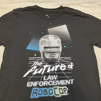 Nueva Camiseta Retro ROBOCOP XL EL FUTURO DE LA APLICACIÓN DE LA LEY Robo Cop Película Rara Foto 1 de 4