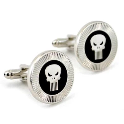 Gemelos Castigadores Cómics Superhéroe Superhéroe Calavera Redonda Boda con Bolsa de Regalo Foto 1 de 2